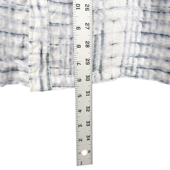 Tori Richard Striped Linen Short Sleeve Collared Button Up Shirt Sz XL Nautical - Picture 9 of 11